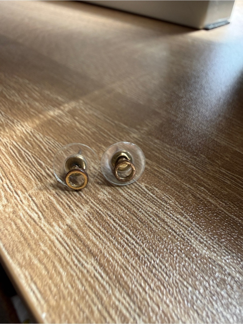 Gold-Tone Circle Stud Earrings